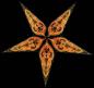 Preview: Baby Sumita Black / Orange - Foldable glowing Paperstar with 5 points, 40 cm
